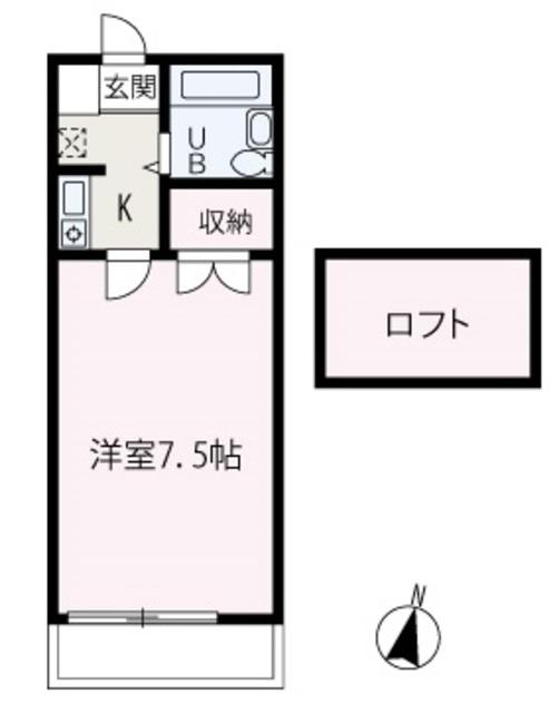 パークサイド志木(1K/2階)の間取り写真