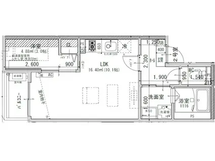 JACK NAGARAII(1LDK/2階)の間取り写真