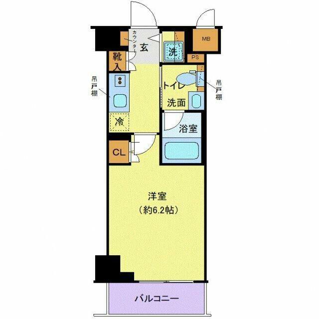 レアライズ立川AZ(1K/2階)の間取り写真
