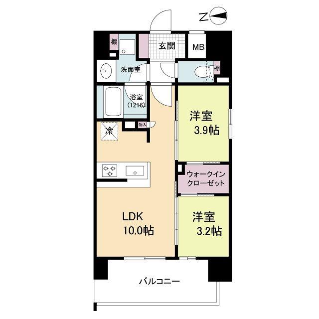 ソルレヴェンテ新梅田(2LDK/5階)の間取り写真