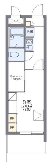 レオパレス国泰寺(1K/13階)の間取り写真