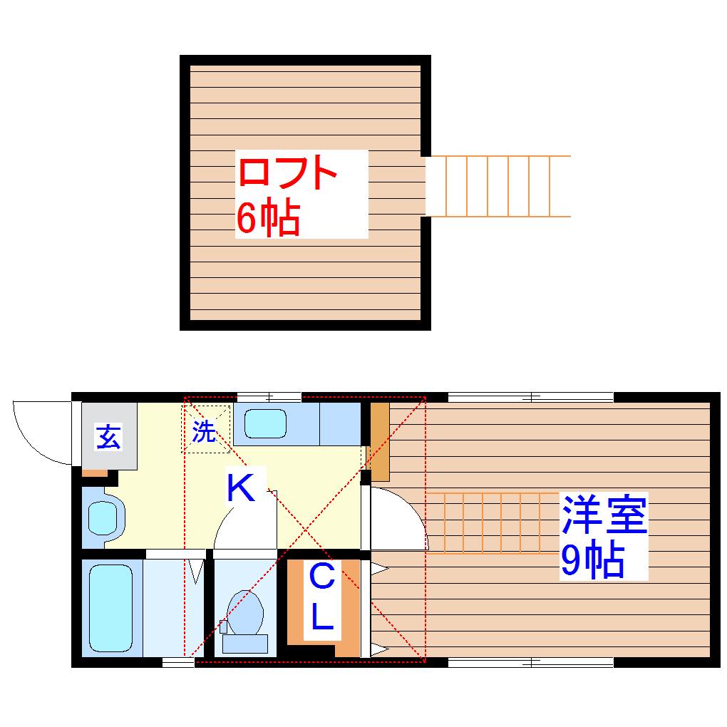 MAISON RATIS(1K/1階)の間取り写真