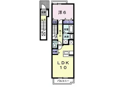グランツ E(1LDK/2階)の間取り写真
