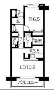 アクティ目黒駅前2棟(1LDK/3階)の間取り写真