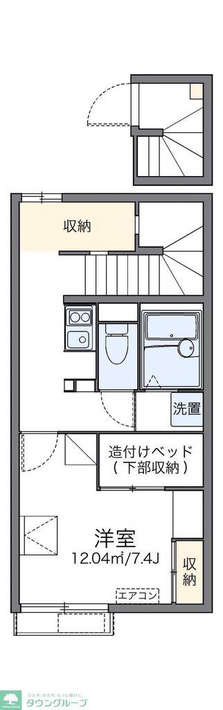 レオパレスブライトセゾン(1K/2階)の間取り写真