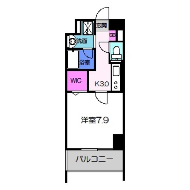 グレースエビス(1K/5階)の間取り写真