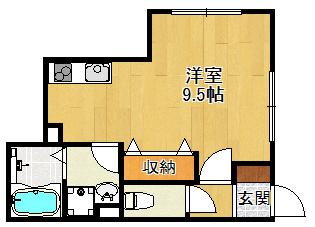SOLEIL(ワンルーム/1階)の間取り写真