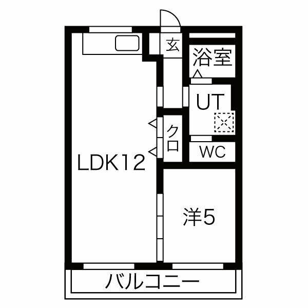 第1螺貝ビル(1LDK/1階)の間取り写真