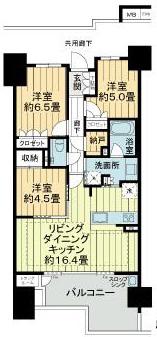 バンベール星ヶ丘ヒルズ(3SLDK/5階)の間取り写真