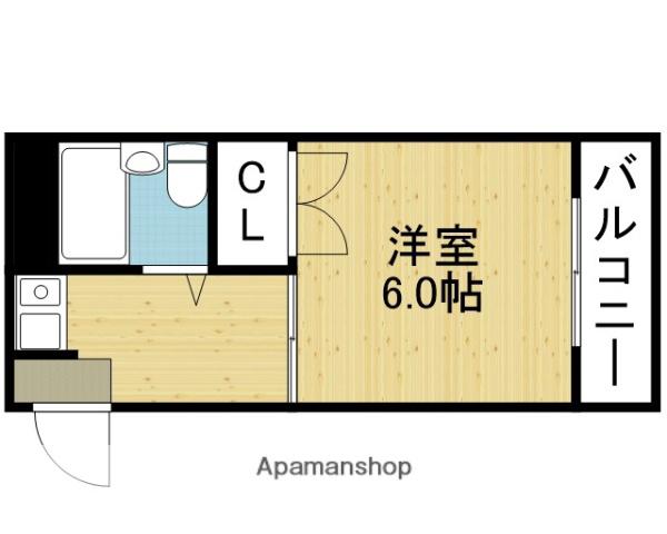 マンションKATSUDA(1K/1階)の間取り写真