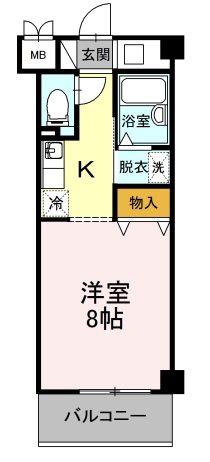 CASA一社(1K/1階)の間取り写真