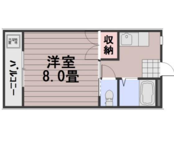 コープエスポワールI棟(1K/3階)の間取り写真