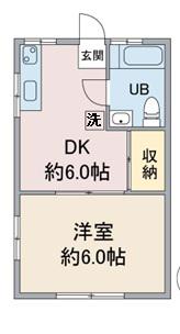 東京メトロ丸ノ内線 本郷三丁目駅 徒歩8分 外国籍可 室内洗濯機置場有(1DK/2階)の間取り写真