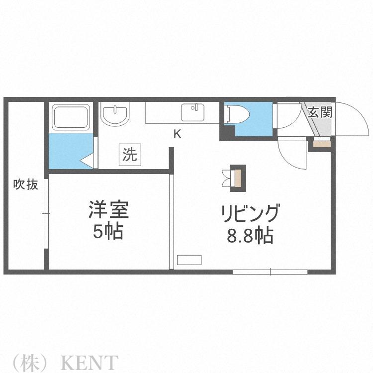 LUNA CRECIENTE KOTONI(1LDK/4階)の間取り写真