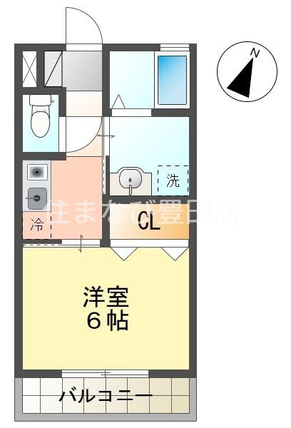 ISIDASOU(1K/2階)の間取り写真