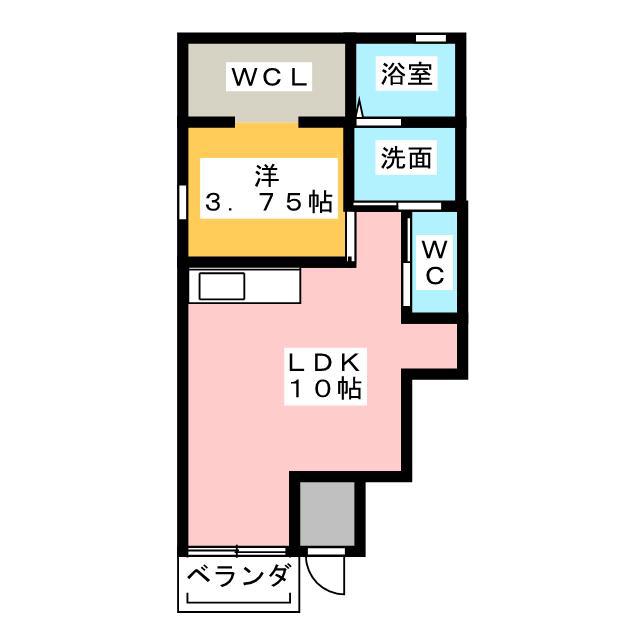 BELL TREE (1LDK/1階)の間取り写真