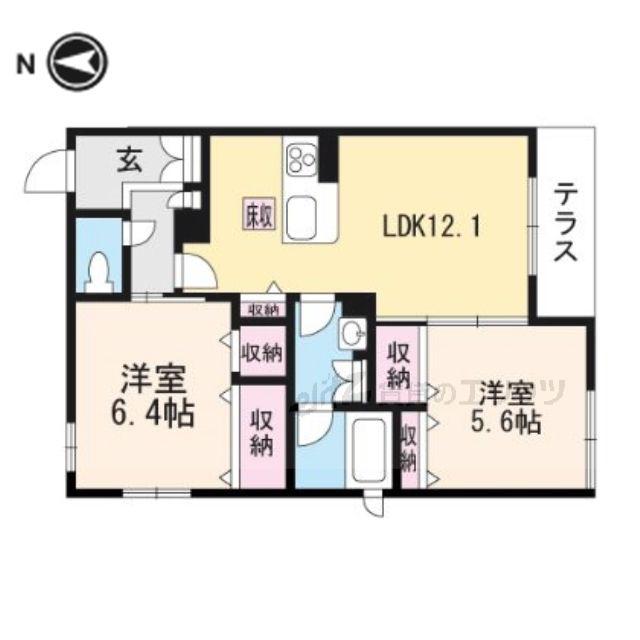 CIEL ETOILE(2LDK/2階)の間取り写真