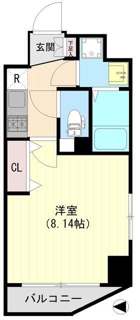 VERONA王子神谷LUSSO(1K/3階)の間取り写真