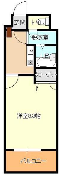 エトランゼ五番館(1K/8階)の間取り写真
