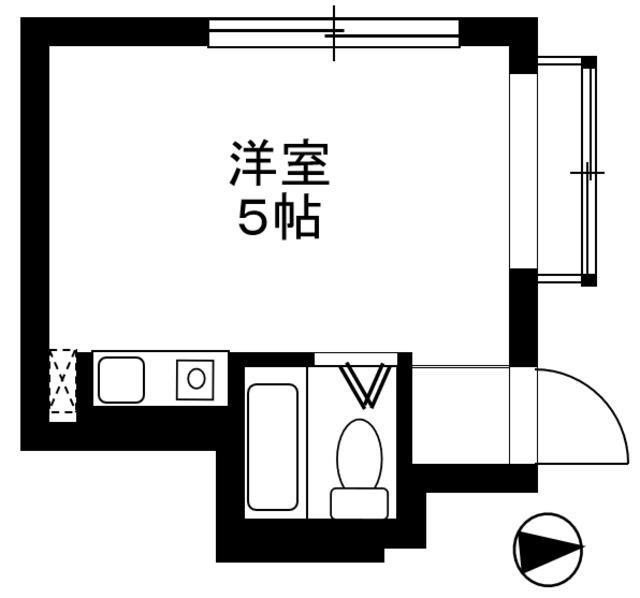 カフーシ蒲田(ワンルーム/1階)の間取り写真