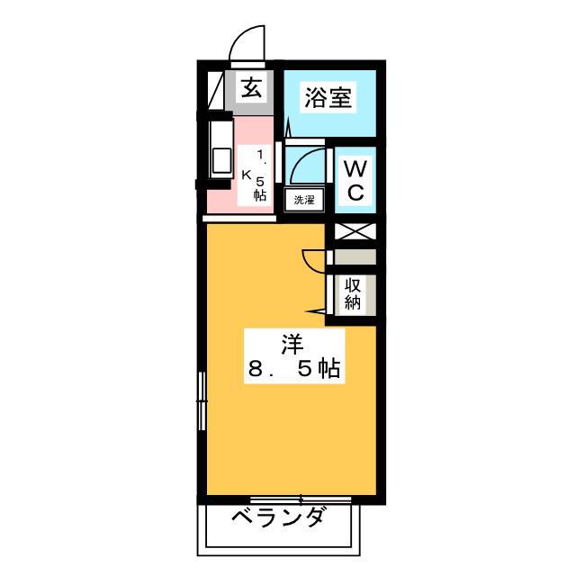 TKハウス(1K/2階)の間取り写真