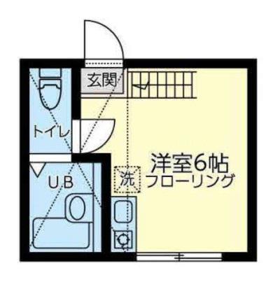 ユナイトステージモーリスの杜(ワンルーム/2階)の間取り写真