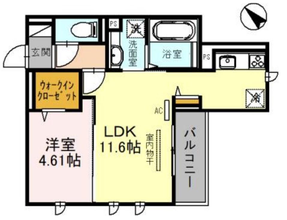 ボナールゲート(1LDK/3階)の間取り写真