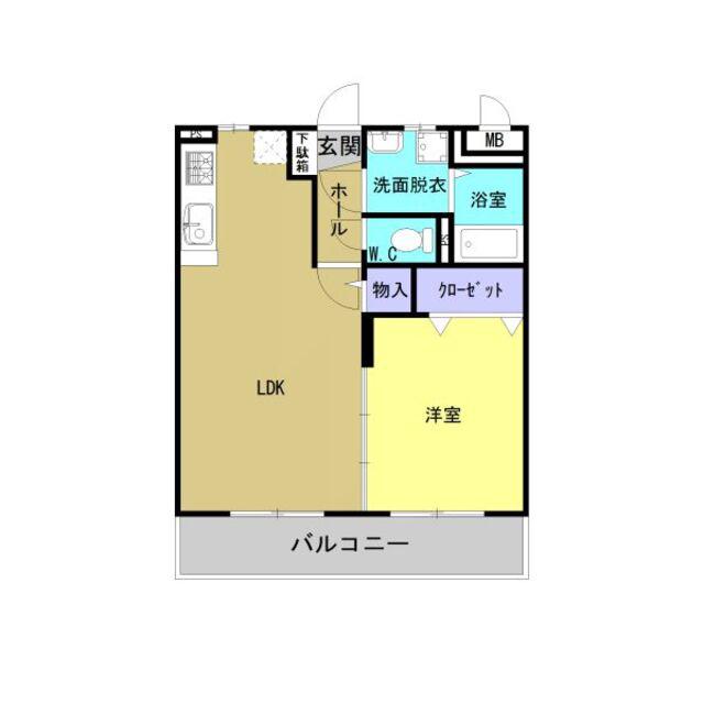 ラ・ミルチャ(1LDK/3階)の間取り写真