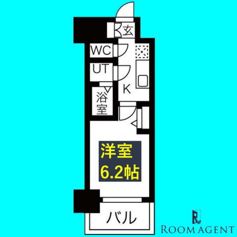 メイクスWアート今池III(1K/11階)の間取り写真