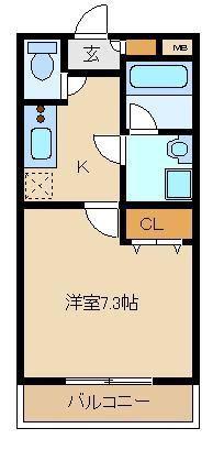 メゾン メイ(1K/2階)の間取り写真