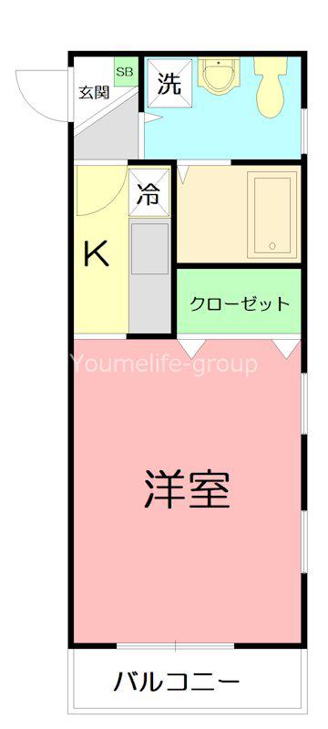 NOBLE.V.BONAPARC(1K/1階)の間取り写真