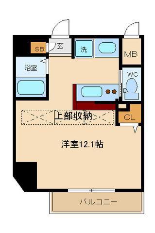 エステムプラザ世田谷千歳烏山(ワンルーム/6階)の間取り写真