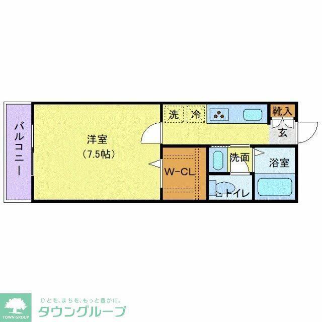 アリュール(1K/1階)の間取り写真