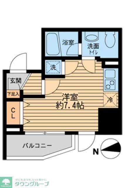 ライブコート草加(ワンルーム/9階)の間取り写真