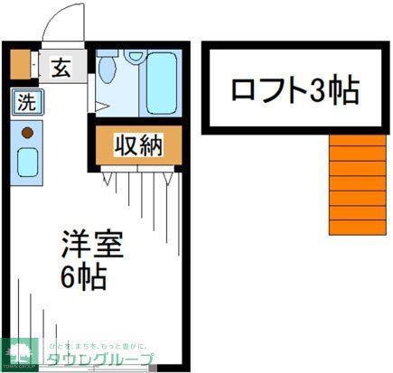 桃山コーポ(ワンルーム/1階)の間取り写真