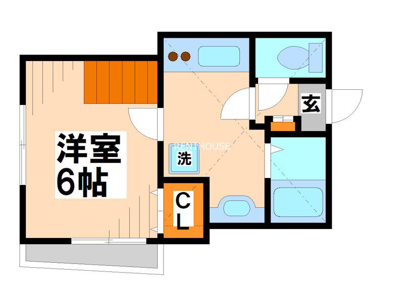 DSコート21(1K/2階)の間取り写真