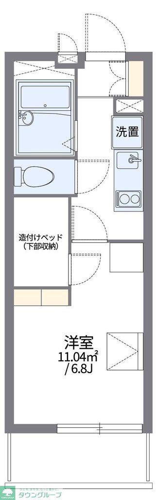 レオパレス金華苑(1K/1階)の間取り写真