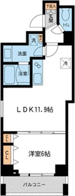 ミテッツァ矢向(1LDK/5階)の間取り写真