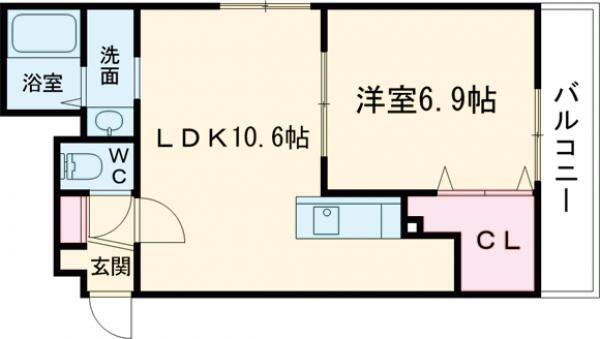 グランメゾン沼ノ端(1LDK/3階)の間取り写真