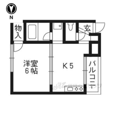 ファーストユースハイツ(1DK/3階)の間取り写真