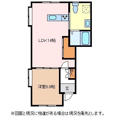 カーサ フォレスタ(1LDK/1階)の間取り写真