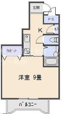 クレアトール(1K/2階)の間取り写真