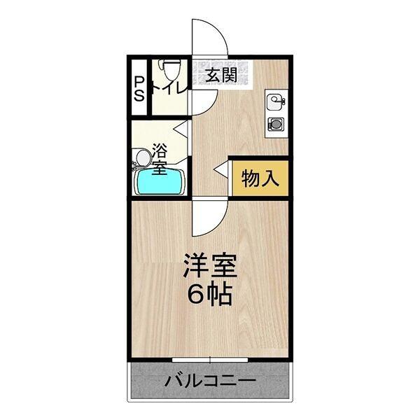 アイワステーションビルVI号館(1DK/5階)の間取り写真