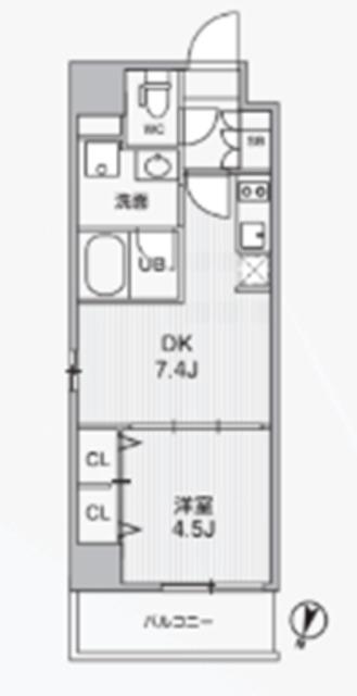 ALIVIS東十条(1DK/8階)の間取り写真