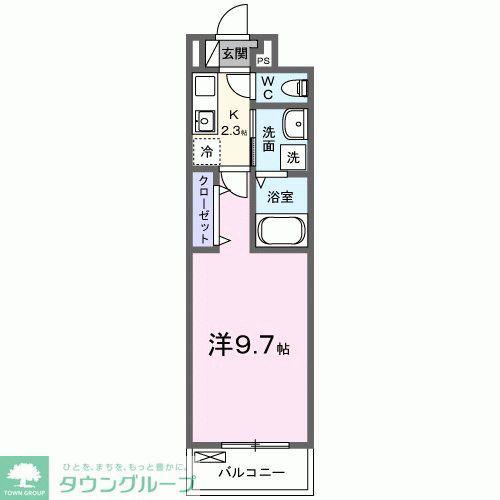 PRADERA吉川美南(1K/3階)の間取り写真