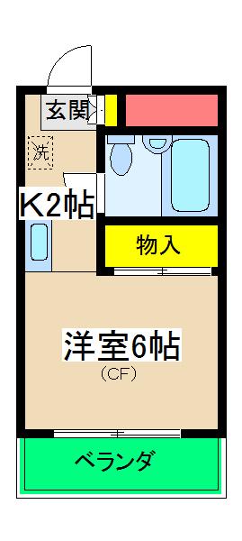 ラガーディア保土ヶ谷(ワンルーム/2階)の間取り写真