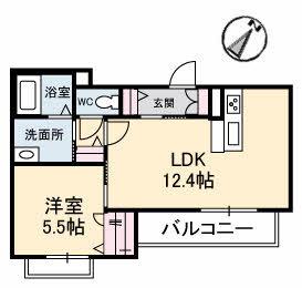 シャーメゾンジュール(1LDK/3階)の間取り写真