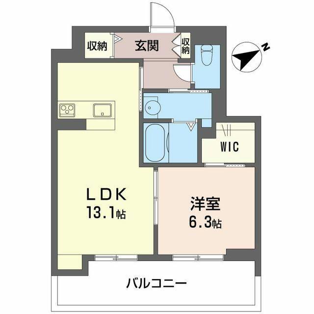 パークヒルズ(1LDK/2階)の間取り写真