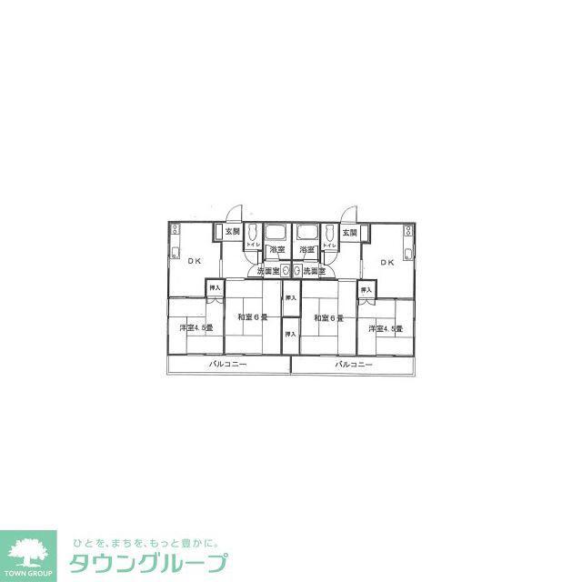 塚本マンション(2DK/2階)の間取り写真