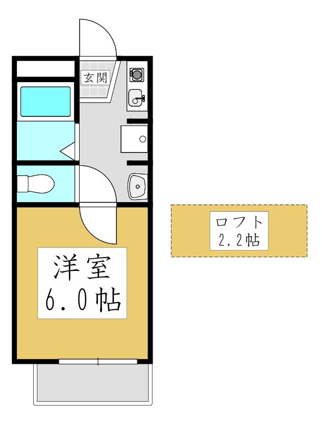 リブレス西川口(1K/2階)の間取り写真